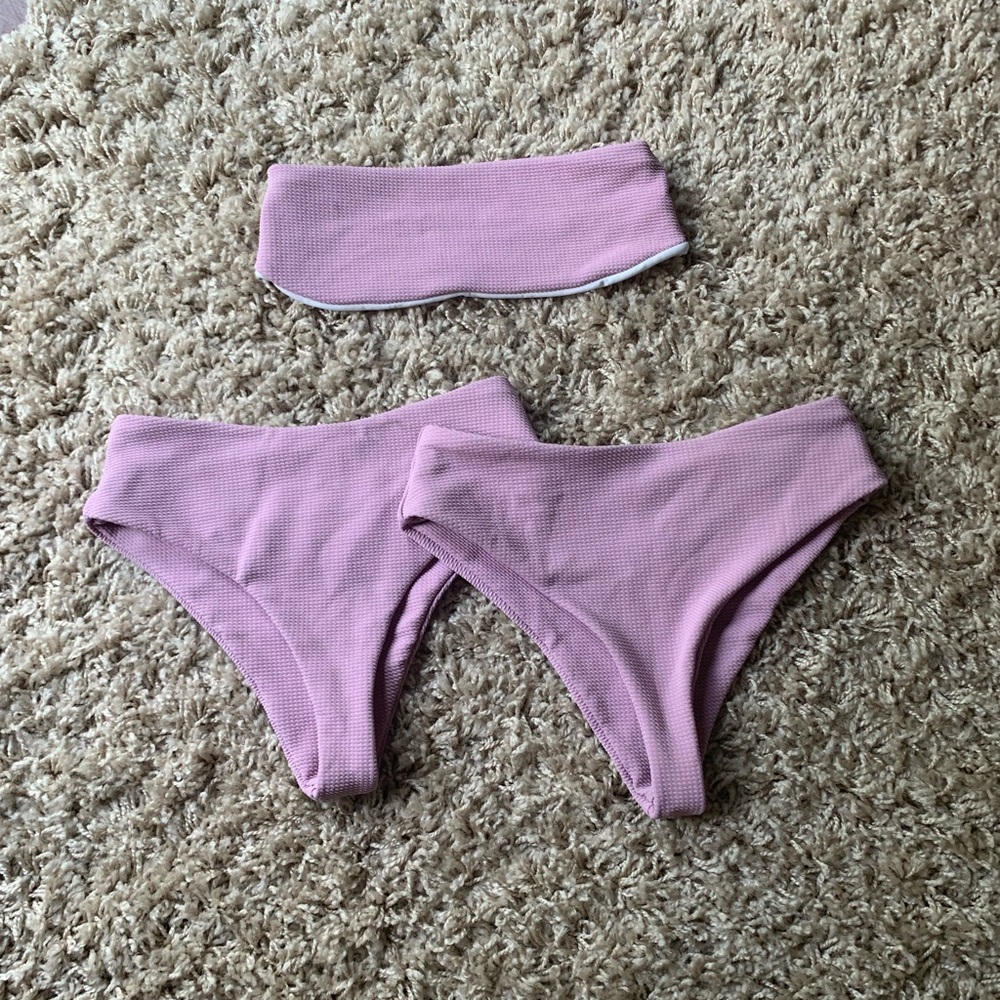 Shein bikini size small/medium pink small top  EUC